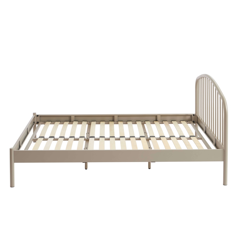 Lit PANTONE 140x190 métal taupe sommier inclus