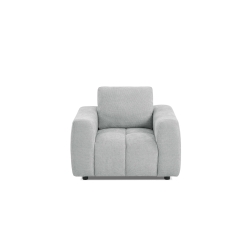 Fauteuil fixe KEREA 1 place tissu chenille gris
