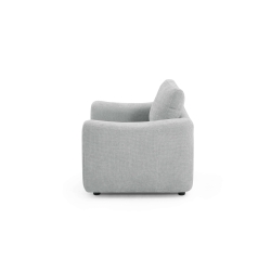 Fauteuil fixe KEREA 1 place tissu chenille gris