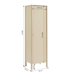 Armoire CLEO laqué beige 1 porte