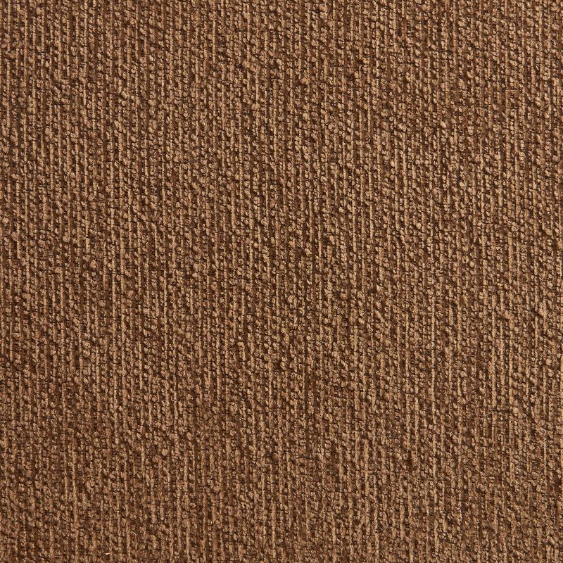 Lot de 2 chaises SERENA tissu chenille marron et pieds métal marron