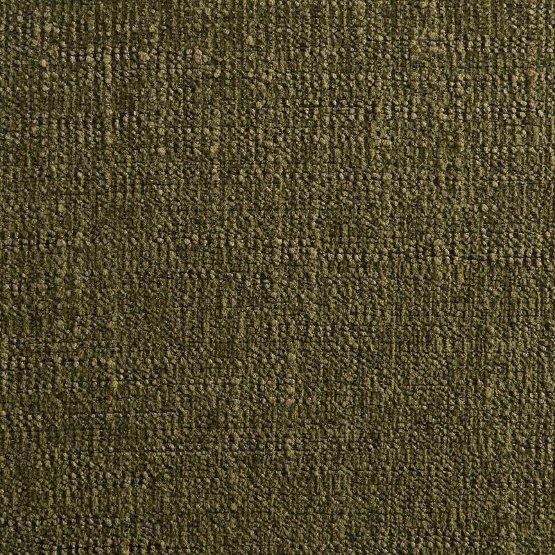 Lot de 2 chaises SERENA tissu chenille vert et pieds métal marron