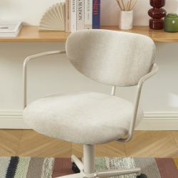 Chaise de bureau PANTONE tissu taupe avec roulettes