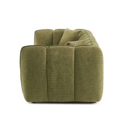 Canapé MATILDA 3 places tissu chenille vert