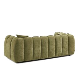 Canapé MATILDA 3 places tissu chenille vert