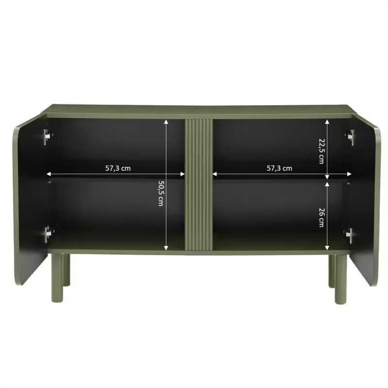 Buffet BRAGA vert 2 portes 120cm