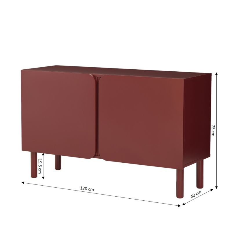 Buffet BRAGA terracotta 2 portes 120cm