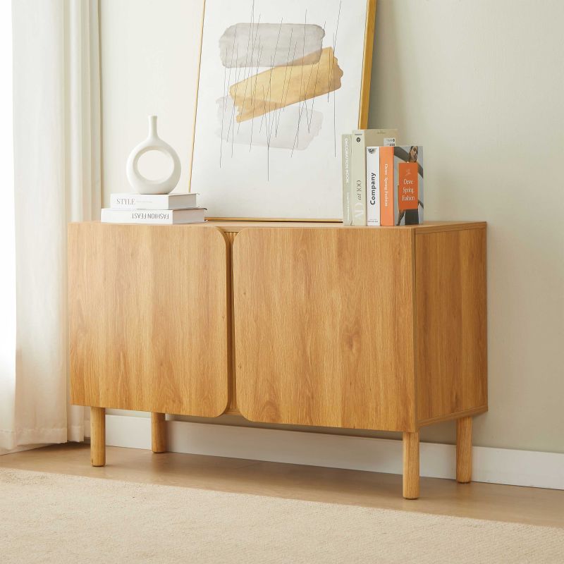 Buffet BRAGA effet chêne 2 portes 120cm