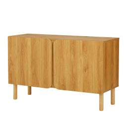 Buffet BRAGA effet chêne 2 portes 120cm
