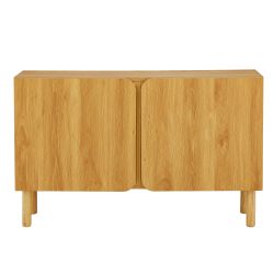 Buffet BRAGA effet chêne 2 portes 120cm