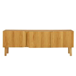 Meuble TV BRAGA effet chêne 3 portes 150cm