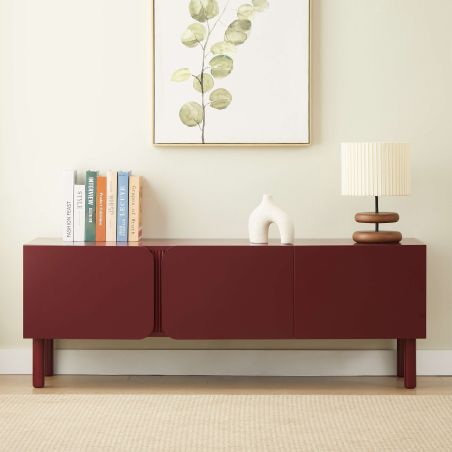 Meuble TV BRAGA terracotta 3 portes 150cm