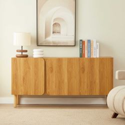 Buffet BRAGA effet chêne 3 portes 150cm