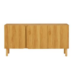 Buffet BRAGA effet chêne 3 portes 150cm