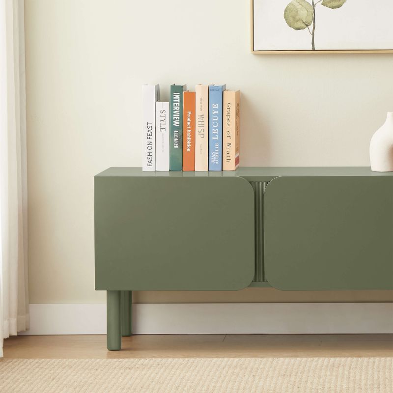 Meuble TV BRAGA vert 3 portes 150cm