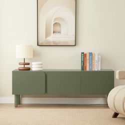 Meuble TV BRAGA vert 3 portes 150cm