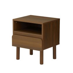 Table de chevet ORO effet noyer 1 tiroir