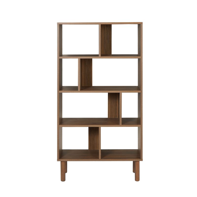 Bibliothèque EVORA effet noyer 80x150cm