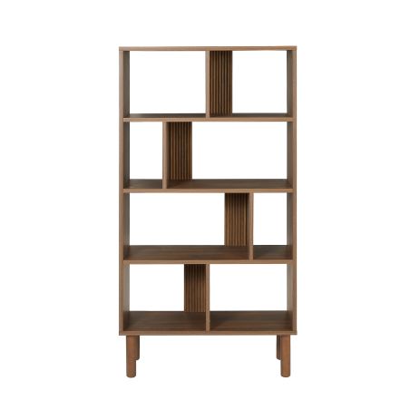 Bibliothèque EVORA effet noyer 80x150cm