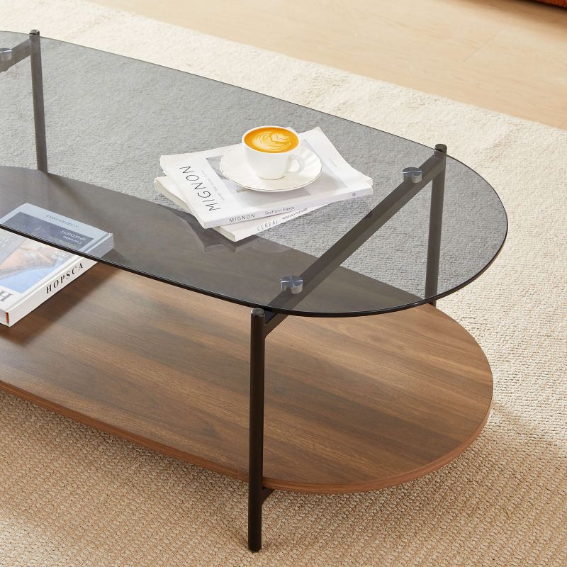 Table basse COSTA effet noyer
