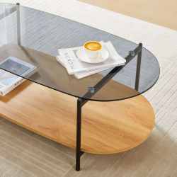 Table basse COSTA effet chêne