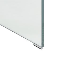 Lot de 2 tables de chevet GINZA verre trempé transparent