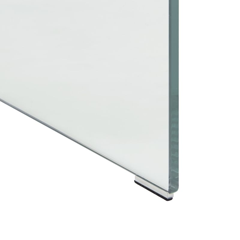 Lot de 2 tables de chevet GINZA verre trempé transparent