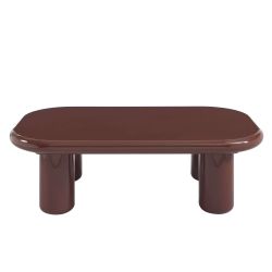 Table basse MOXY finition laquée brillante bordeaux 120cm