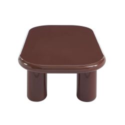 Table basse MOXY finition laquée brillante bordeaux 120cm