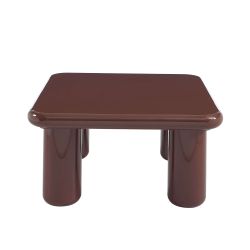 Table basse MOXY finition laquée brillante bordeaux 80cm