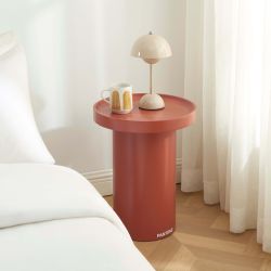 Table d'appoint PANTONE finition laquée mate terracotta 40cm