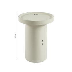 Table d'appoint PANTONE finition laquée mate beige sable 40cm