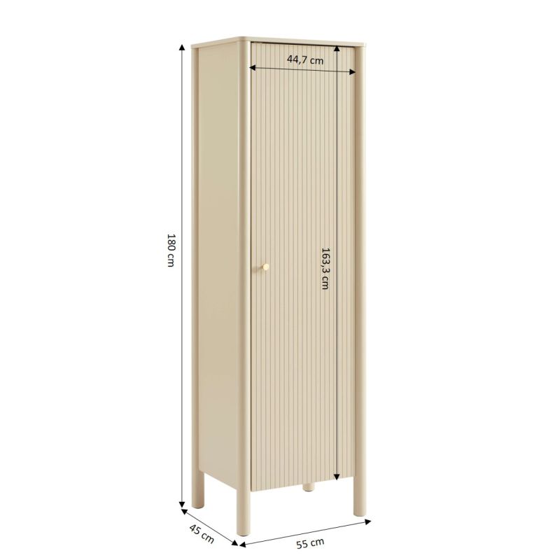 Armoire CLEO laqué beige 1 porte