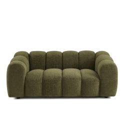 Canapé SUNNY 2 places tissu tweed vert
