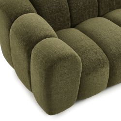 Canapé SUNNY 2 places tissu tweed vert