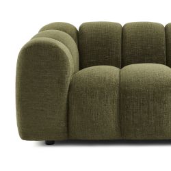 Canapé SUNNY 2 places tissu tweed vert