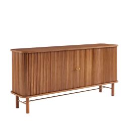 Buffet ERNEST frêne foncé 2 portes tambour 160cm