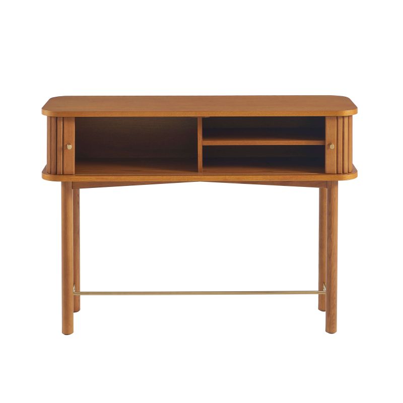 Console ERNEST frêne foncé portes tambour 110cm