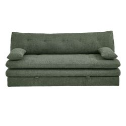 Banquette convertible KIARA 3 places tissu bouclette vert