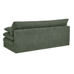 Banquette convertible KIARA 3 places tissu bouclette vert