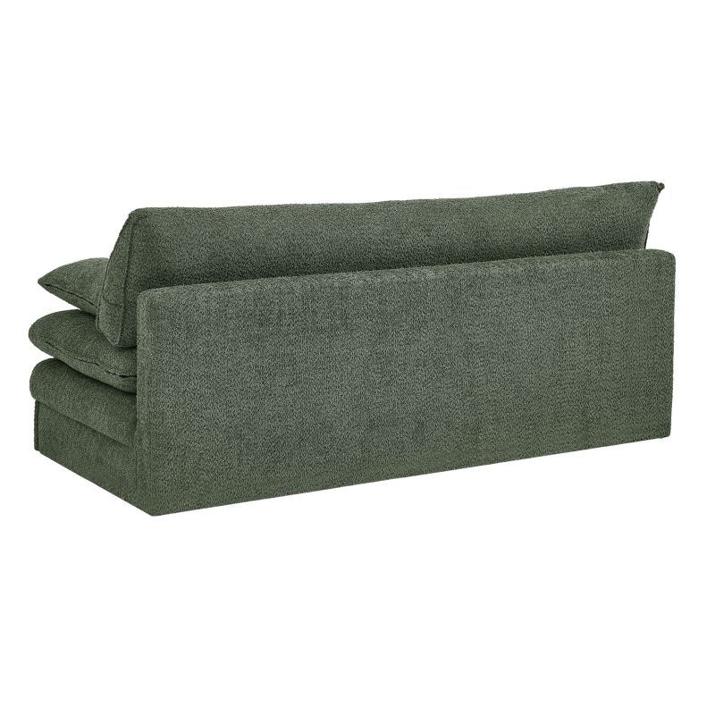 Banquette convertible KIARA 3 places tissu bouclette vert