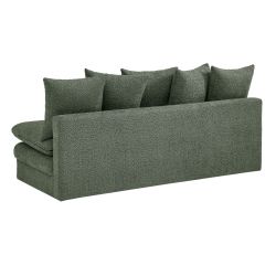 Banquette convertible MAORA 3 places tissu bouclette vert