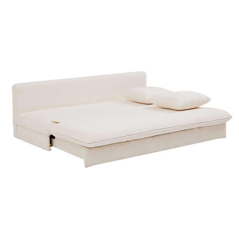 Banquette convertible MAORA 3 places tissu bouclette beige