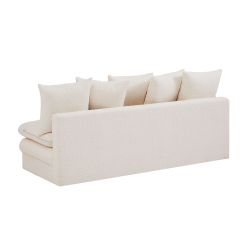 Banquette convertible MAORA 3 places tissu bouclette beige