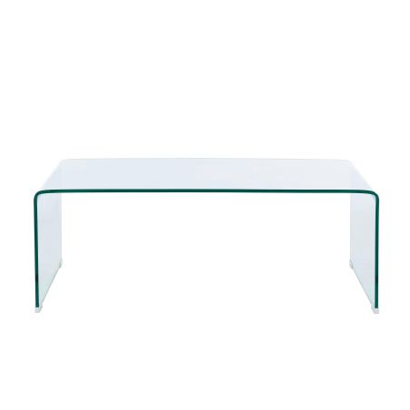 Table basse GINZAverre trempé transparent 120cm