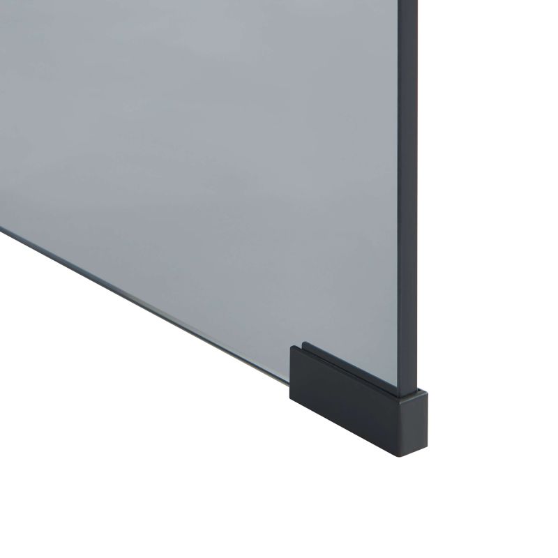 Table de chevet GINZA verre trempé noir