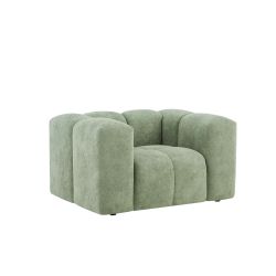 Fauteuil fixe TASTA 1 place tissu vert olive