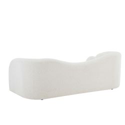 Canapé droit fixe BACALA 3 places tissu chenille beige