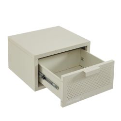 Table de chevet murale PANTONE métal beige sable 40cm