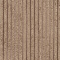 Canapé d'angle droit fixe NUNA 5/6 places velours côtelé marron